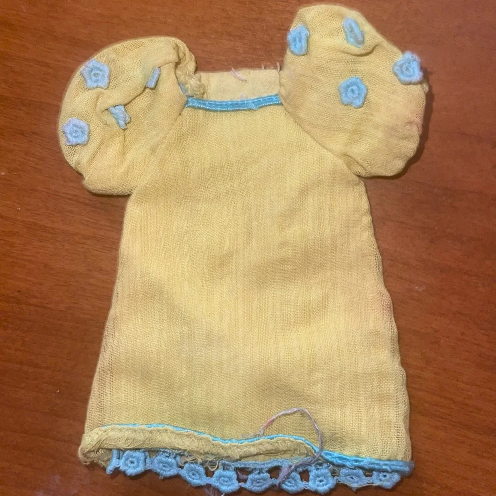 vintage 1965 Barbie Francie dress in yellow